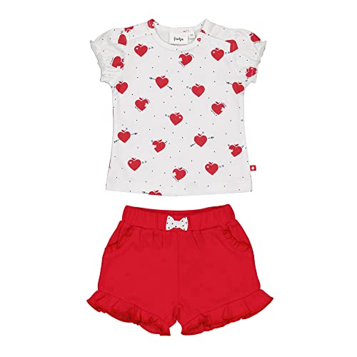 Feetje Baby-Mädchen Set - T-Shirt+Shorts, weiss-rot, 74 Cover