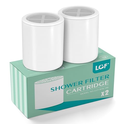 LCF Replacement Shower Filter Cartridge | Enhanced Water Purification | Supports Hair & Skin Health | Easy-Install for Reduced Hair Loss, Improved Skin Hydration (SFR-100)