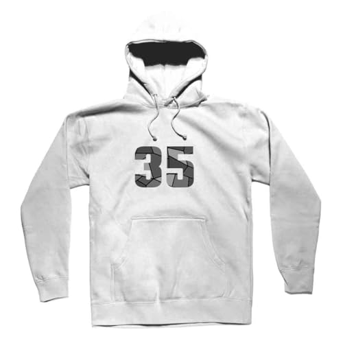 Sweatshirt blanc 35 Number style hoodie urbain et confortable