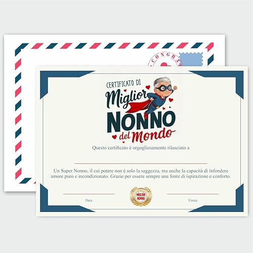 Regalo Nonno Compleanno da Nipoti Utile, Calzini Uomo Divertenti Regali di Natale per il Nonno Sei il Miglior Nonno del Mondo Calze Uomo Fantasia Cotone Nero Festa dei Nonni Idee Regalo Originali