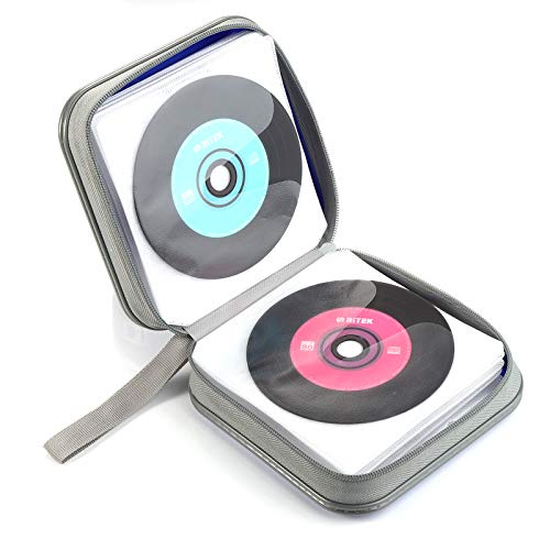 Alavisxf Xx Cd Case, 48 Capacity Hard Plastic Dvd Case Portable Zipper Cd Case Holder Large Storage Disc Wallet Bag For Car Home Travel (Blue, 48 Capacity) #TOP4
