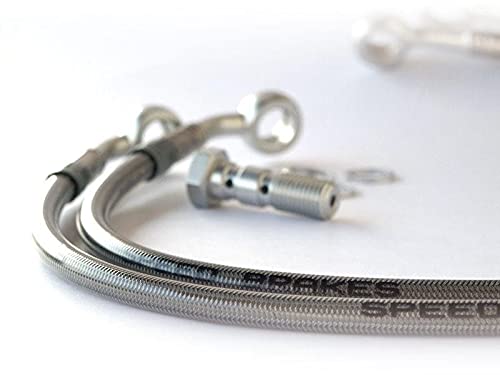 Durite de frein avant Speedbrakes inox BMW R1100S avec raccord alu haut de gamme