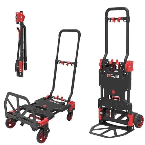 Pallit 2-in-1 Sackkarre klappbar 150 kg Tragkraft Plattformwagen...