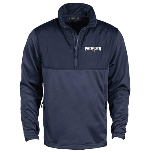 Image of Dunbrooke Pathfinder Teflon coated 1 /4 zip tech fleece with polyester shell and zippered pockets