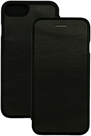 Waves Protect iPhone 6 Plus 6S+ Premium Leather flip Wallet Cell Phone Cover Certified Anti-Radiation Protection (Black)
