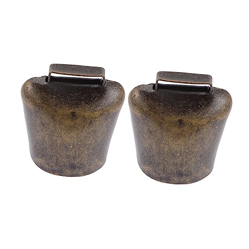 MINAOLULUS Campanelli Per Bovini in Metallo 2 Pezzi Campanacci Rumorosi a Forma Di Animali Da Fattoria Suono Nitido e Brillante Leggeri e Portatili Per Bestiame e Decorazioni