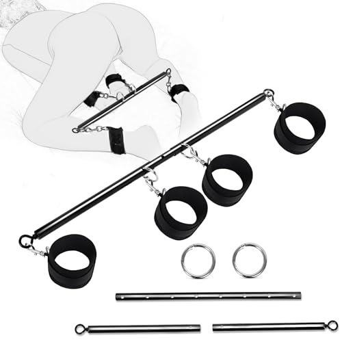 Image of BDSM Spreader Bar Couples Sex Toys, Bondage Restraints with Adjustable Handcuffs, Adjustable BDSM Sex Bar Toys Detachable, Bondage Set Adult Sex Toy for Couple