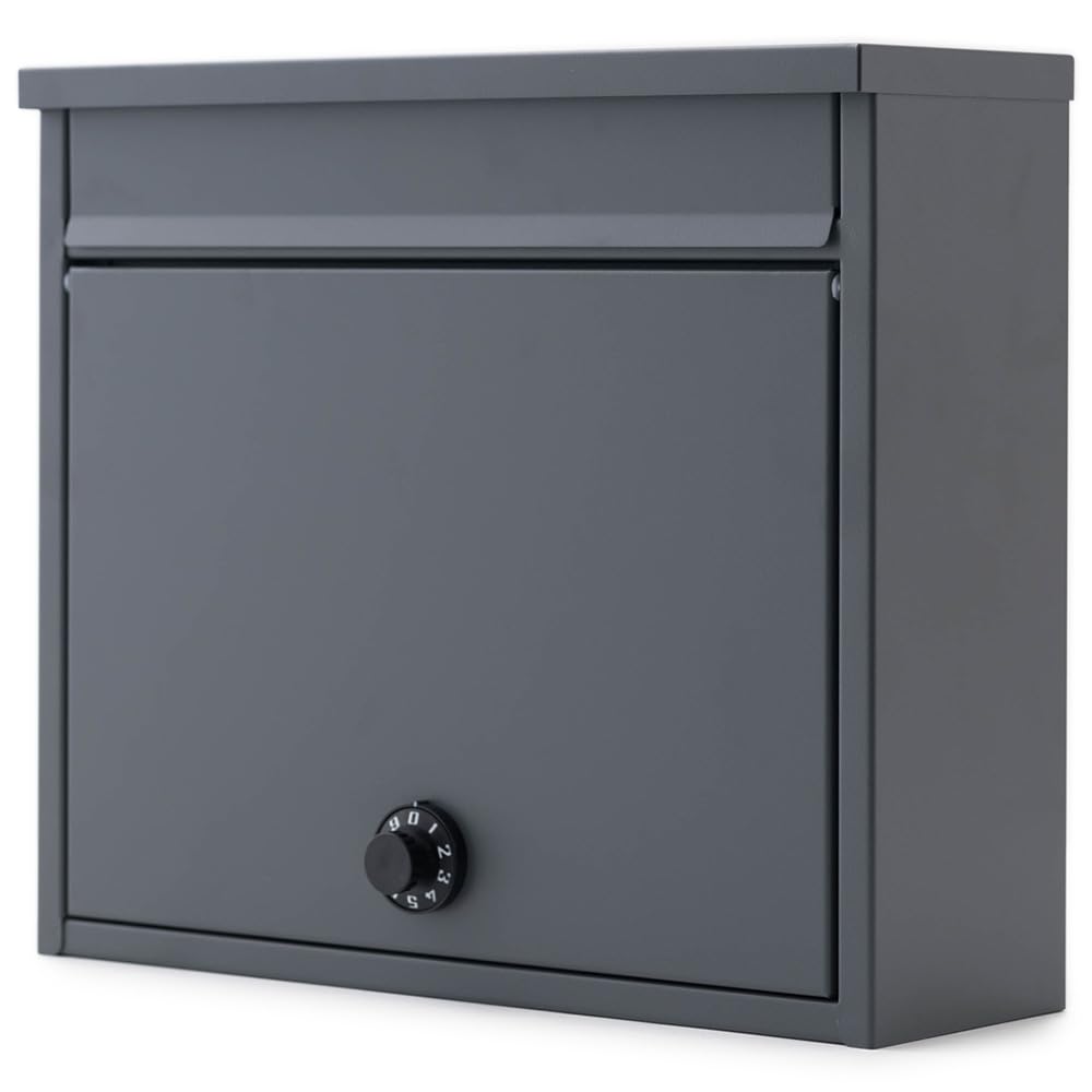 Amazon.co.jp: 壁掛けポスト ワイド ダークグレー 郵便ポスト 郵便受け