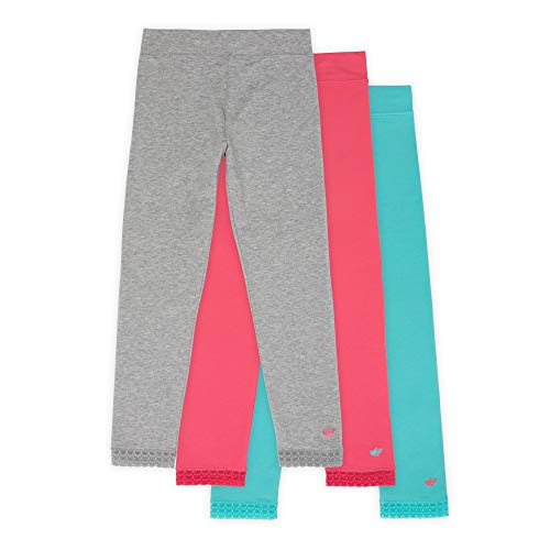 Lucky & Me Jada Athletic Leggings for Girls, 3 Pack, Tagless, Lace Trim