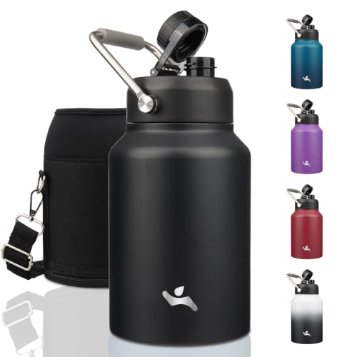 Image of Konokyo 64 oz Insulated Stainless Steel Water Bottle Jug with Handle