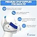 Upgraded Set for Airfit F20 Medium, FSA/HSA Eligible, Replacement Headstrap Frame Assembly, Secure Seal & Optimized Comfort with Advanced Silicone Cushion, Great-Value CPAP Supplies (Without Elbow)