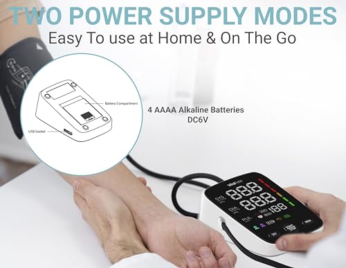 Vitalpulse BP-121 Blood Pressure Monitor - Digital Bp Monitor With 8.7 Inch - 16.5 Inch Cuff And 13 Inch - 21 Inch Cuff (Set Of 2) Automatic Blood Pressure Cuff For Upper Arm With Large Led Display thumb #5