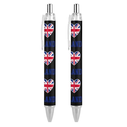 Bolígrafos retráctiles de recuerdo de Londres e Inglaterra, punta fina de 0,5 mm, 4 uds