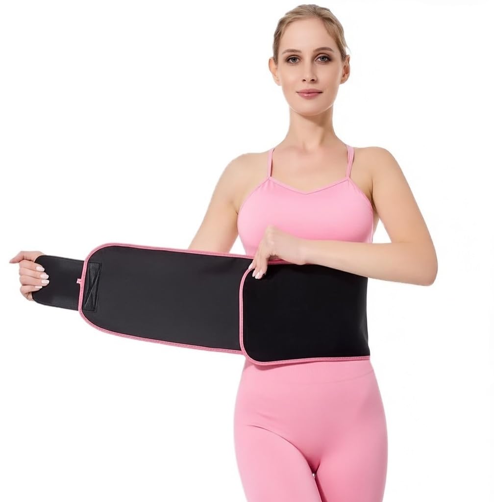 Araxco fit Weight Loss Sweat Belt for Men and Women Belly Fat Slimming and Waist Shaping Wrap Black-image-36