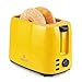 iSiLER 2 Slice Toaster, 1.3 Inches Wide Slot Bagel Toaster with 7 Shade Settings and Double Side Baking, Removable Crumb Tray, Defrost Cancel Function Yellow