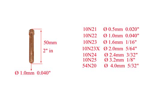 Image of RIVERWELD TIG Gas Lens Collets Bodies 45V 10N Ceramic Cups 54N kit 43pcs