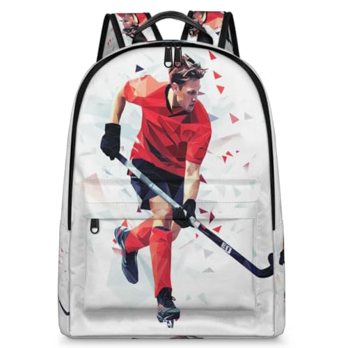 Sac à dos hockey géométrique grand format 23,5L enfant et adulte pour PC