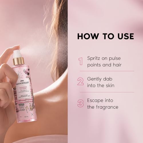 Image of Nykaa Wanderlust Dreaming of Paris Travel-size Perfume Hair & Body Mist 100ml | Long-Lasting Fine Fragrance Mist | Champagne & Berries | Lightweight, Non-Sticky