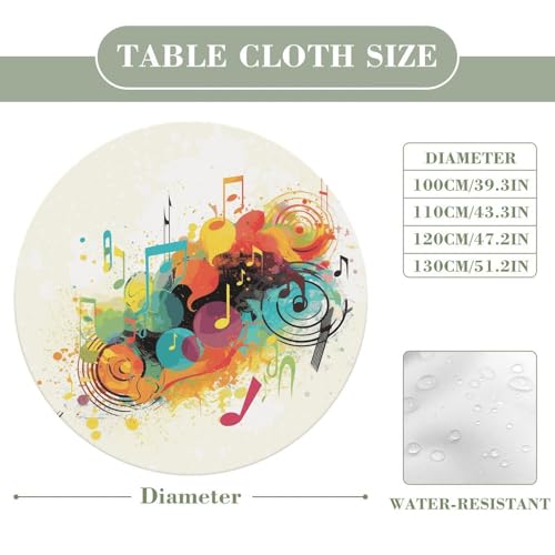 Nappe ronde ajustée imperméable avec bord élastique extensible - 3