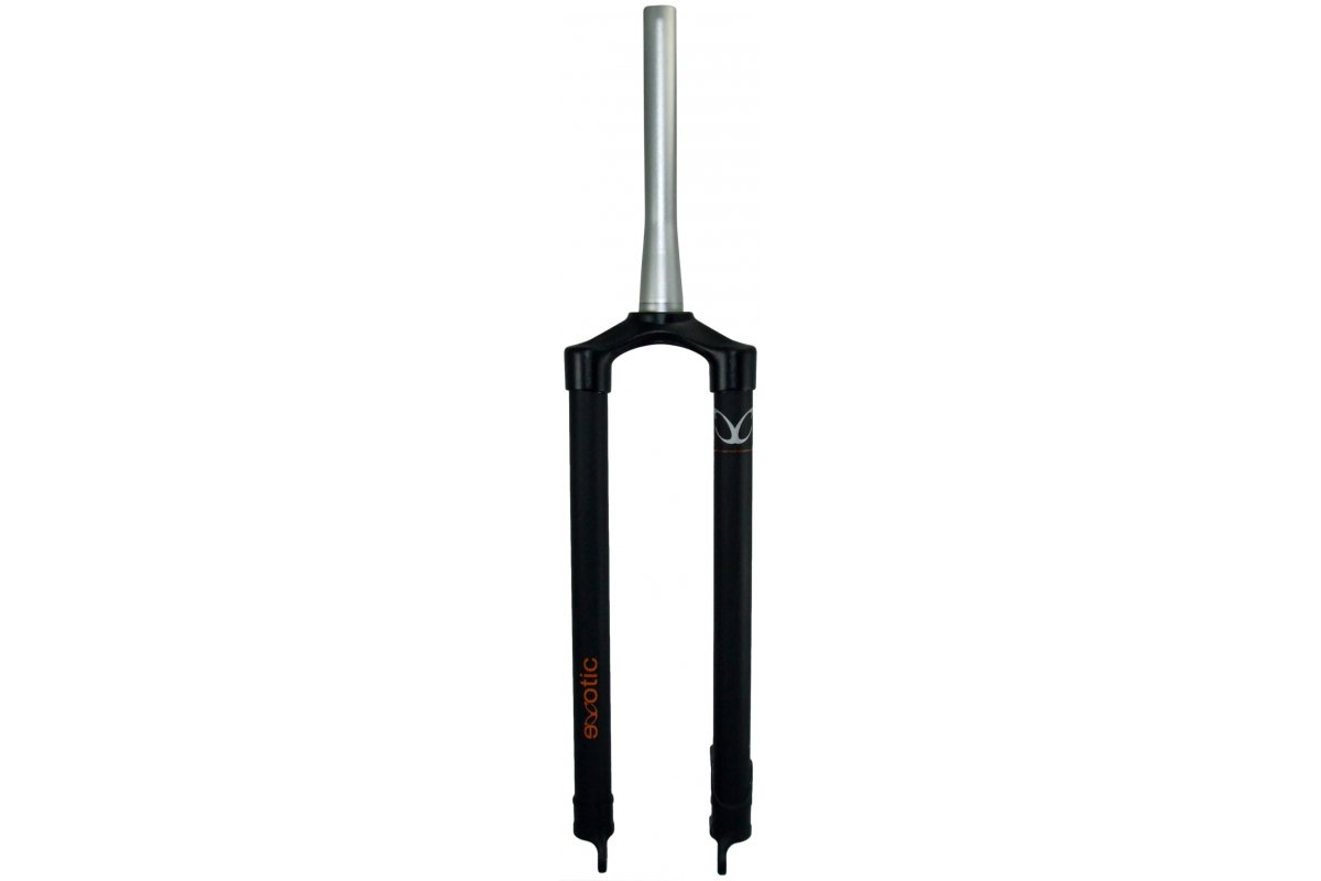 eXotic Sztywny aluminiowy widelec do roweru górskiego, stożkowa kolumna kierownicza 29er/700C PM Disc 49 cm 29in