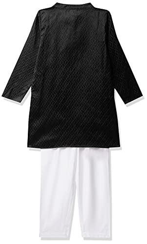 Image of Amazon Brand - Jam & Honey Boy's Cotton Festive Printed Kurta & Pant Set Which Is Both Comfortable And Stylish