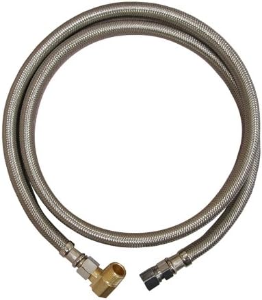 Jones Stephens 3/8" x 3/8" OD x MIP Flexible Stainless Steel Dishwasher Connector 72" Length