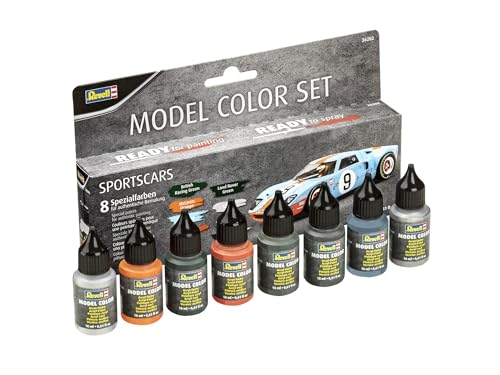 Revell 36202 Model Color - Sportscars - 8x 17ml Acrylic Paints, Various (e.g., Sportscar colors), 2.13 ml (Pack of 8) - Image 2