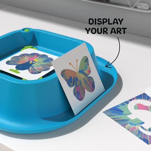 Discovery™ 3D Neon Spin Motorized Art Station, Includes Spin Art Machine, 3D Glasses, Neon Paints, Templates, and Blank Cards for Custom Creations - Thumbnail 7