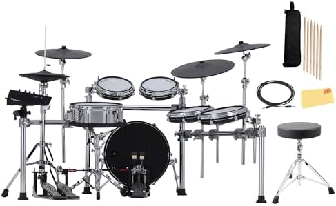Roland TD716 V-Drums Electronic Drum Set - Bundle with Drum Thron...