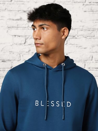Image of Nobero Printed Hoodies for Man | 280 GSM Rich Cotton Fleece Hooded Full Sleeve Sweatshirt for Man | Stylish Casual Wear Winter Hoodies for Men