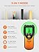 Mecurate Stud Finder Wall Scanner Sensor - 5 in 1 Electronic Stud with LCD Display & Audio Alarm for Wood AC Live Wire Metal Studs Detection Joist Pipe