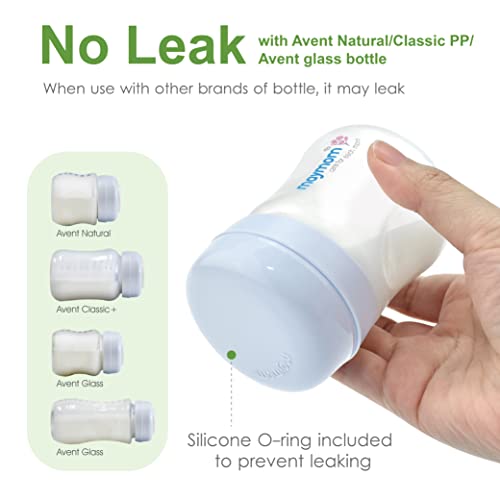 Image of Maymom Wide-Mouth Milk Storage Collection Bottle with Travel Cap and Sealing Ring ; Can Replace Spectra S1 S2 Avent Natural Avent Classic Bottles (6pc 4.7Oz /140mL)