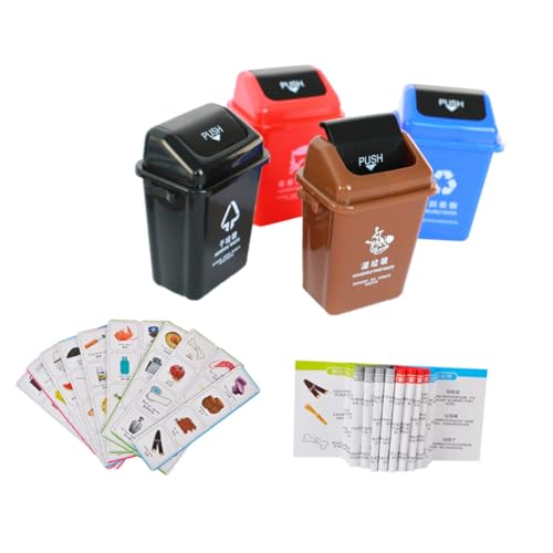 TOBBOMEY Müllsortierspiel Spielzeug Kinder Umweltpädagogik Lernspielzeug Mit Sicherem Material Und Vielfältigen Karten Für Reaktionsfähigkeit Und Geduld