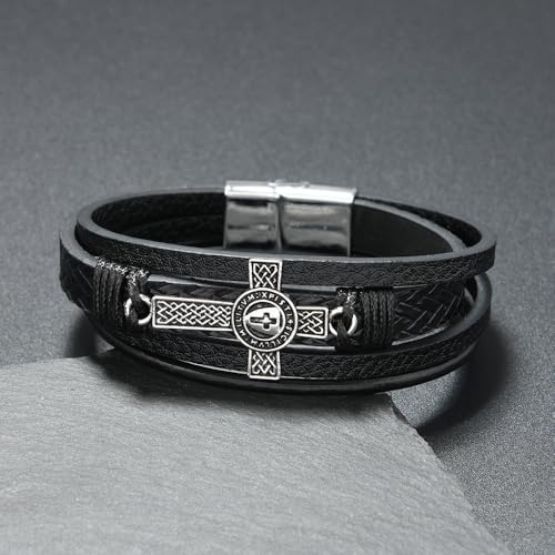 Pulsera de cuero para hombre con diseño celta vintage miniatura 6