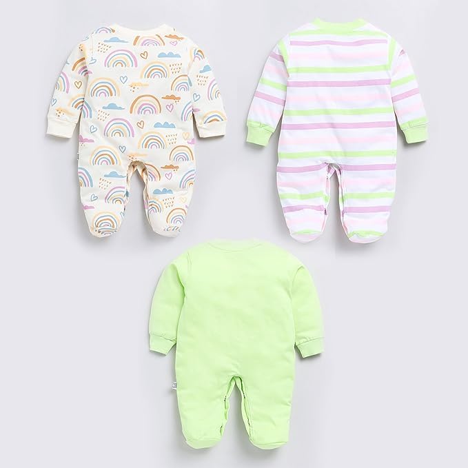 Image of TINYO Boy's Self Design Regular Fit Sleepsuit for Baby Kids