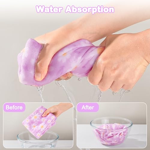 Image of FIOBEE Microfiber Hair Towel Wrap for Kid Girls Rapid Drying Hair Turbans | Absorbent & Soft Hair Wrap Towel, Easy Wear On With Button, For Girls Women Long Curly Hair, Turbie Twist Hair Towels