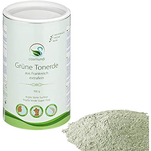 Grüne Tonerde extrafein aus Frankreich 700 g für natürliche Gesichtsmaske Peeling und Haarpflege Cover