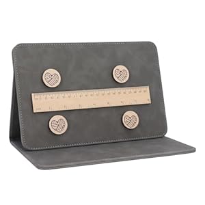 NDNCZDHC Faltbarer Strickdiagrammhalter mit Lineal