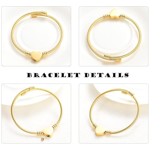 zeqingjw Heart Cremation Bracelet for Ashes Stainless Steel Urn Bangle Bracelet Memorial Keepsake Ash Jewelry for Women Men4