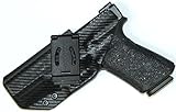REVKEL Custom Kydex Belt Lock Loop OWB Cross Draw Holster Compatible w/Sig Pistols, in Black Carbon Fiber. Hand Crafted in Texas, USA (SIG P365 AXG Legion, Right Hand Draw)
