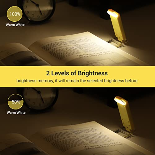 image for DEWENWILS Rechargeable Book Reading Light for Kids, Warm White, Bright