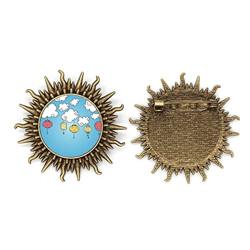 Broche métallique colorée nuage Sonne Haken pour égayer un manteau d'hiver