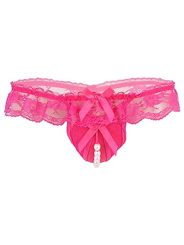 iEFiEL Herren Erotik Dessous Satin Slip String mit Strumpfhalter Männer...