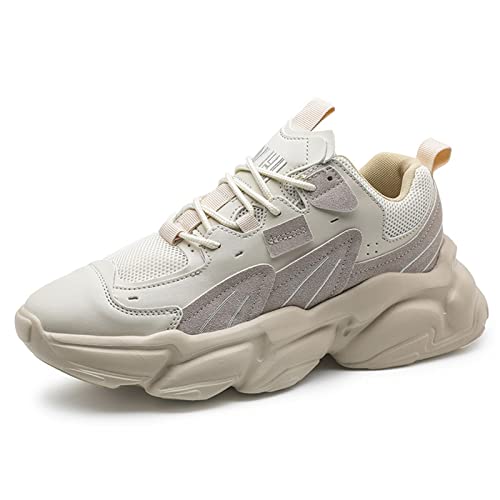 Julymens Men's Breathable Chunky Sneakers Lace-Up Platform Casual Dad Shoes