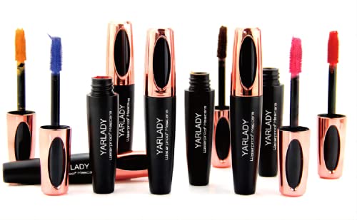 Yarlady 3D Color Mascara,Blue & Red 2Pcs Set Elongating Styling Doubling Lasting Waterproof Chunky Frizz Sweatproof Not Smudging Eyelashes(#2Blue & Red) #TOP2