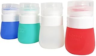 sunyou Salad Dressing Bottles, Silicone Squeeze Bottles for Kitchen, Travel, and General Use,set of 4 (55ml)
