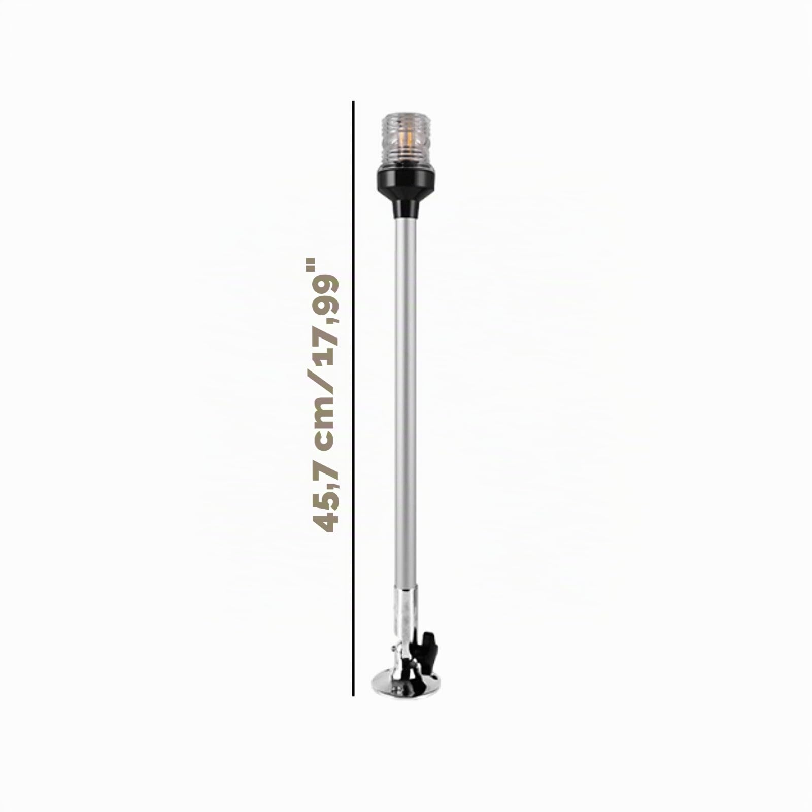 Luce di Navigazione Marina Luce di Poppa per Barche, Resistente al Calore da 3 W, Illuminazione a 360 Gradi Base in Acciaio Inossidabile Luce per