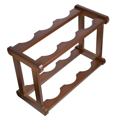 Soporte para botellas de vino de bambú moderno miniatura 1