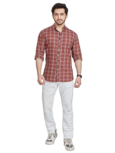 Image of BE ACTIVE Cotton Casual Checks Shirts for Men|| Casual Shirts for Men|| Mens Casual Shirts Full Sleeve