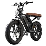 TST Bici Elettrica per Adulti 20" Bicicletta Elettrica Pneumatici Grassi, Motore 250 W, Batteria 48 V 15 Ah, Rimovibile, 25 km/h, 60 km, Autonomia All Terrain, E Bike 7 Velocità con Sedile Posteriore